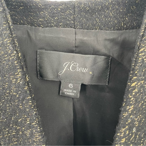 J.Crew Going Out Tinsel Tweed Blazer Black Lurex - Picture 10 of 11